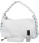 Dámska kožená kabelka do ruky biela - Delami Selmega