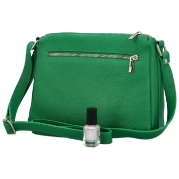 Dámska kožená crossbody kabelka zelená - Delami Bandit