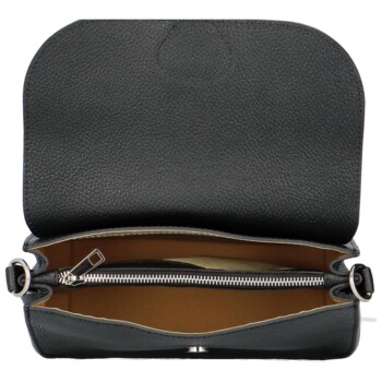 Dámska kožená crossbody kabelka čierna - Delami Wextra