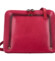 Dámska kožená crossbody kabelka fuchsiová - Katana Elenka