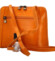 Dámska kožená crossbody kabelka oranžová - Katana Elenka