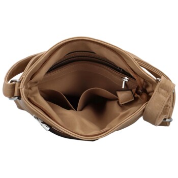 Dámska crossbody kabelka tmavo béžová - Romina & Co Bags Garetha