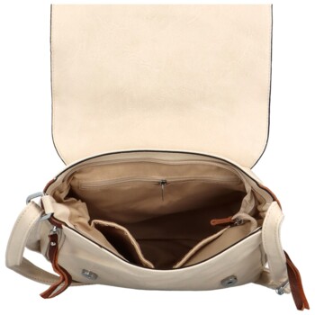 Dámska crossbody kabelka krémová - Firenze Ceryss