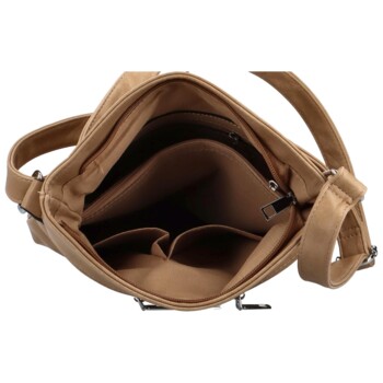 Dámska crossbody kabelka tmavobéžová - Romina & Co Bags Ernesta