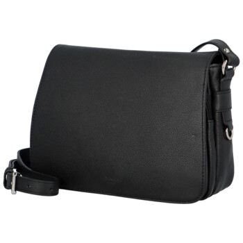 Dámska kožená crossbody kabelka čierna - Hexagona Amberis
