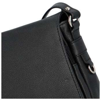 Dámska kožená crossbody kabelka čierna - Hexagona Amberis