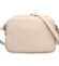Dámska kožená crossbody kabelka svetlobéžová - Hexagona Vilia