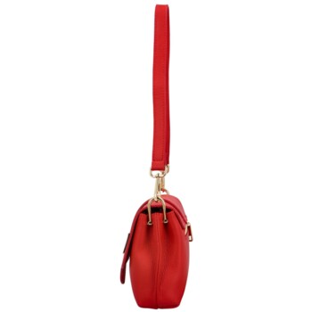 Dámska kožená crossbody kabelka červená - Delami Trauda