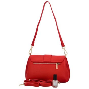 Dámska kožená crossbody kabelka červená - Delami Trauda