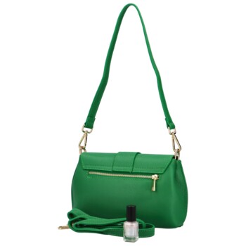 Dámska kožená crossbody kabelka zelená - Delami Trauda
