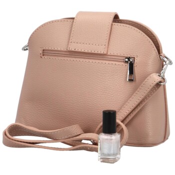 Dámska kožená crossbody kabelka staroružová - Delami Saffet