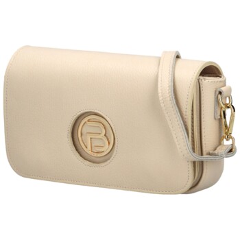 Dámska kožená crossbody kabelka krémová - Badia Marit