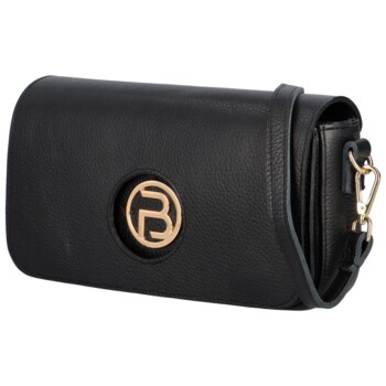 Dámska kožená crossbody kabelka čierna - Badia Marit