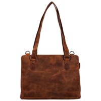 Dámska kožená kabelka cez rameno camel - GreenWood Hamid