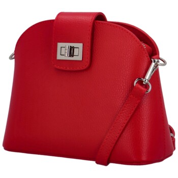Dámska kožená crossbody kabelka červená - Delami Saffet