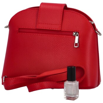 Dámska kožená crossbody kabelka červená - Delami Saffet
