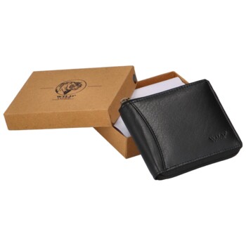 Pánska kožená peňaženka čierna - Wild Tiger Serafín