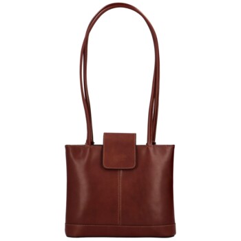 Dámska kožená kabelka batôžtek hnedá - Delami Vera Pelle Larry