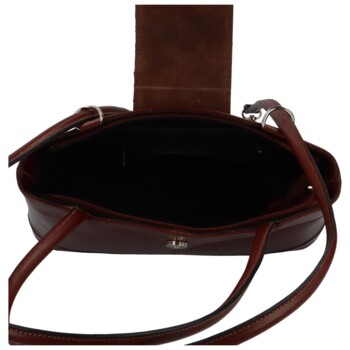 Dámska kožená kabelka batôžtek hnedá - Delami Vera Pelle Larry