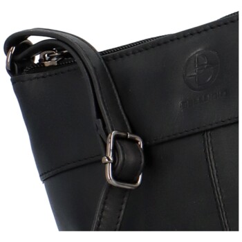 Dámska kožená crossbody kabelka čierna - Bellugio Timafey