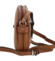 Dámska kožená crossbody kabelka koňaková - Katana Prina