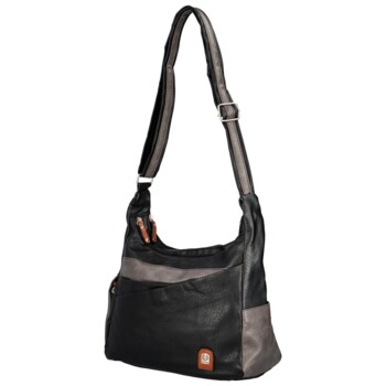 Dámska crossbody kabelka čierno/šedá - Firenze Tyges