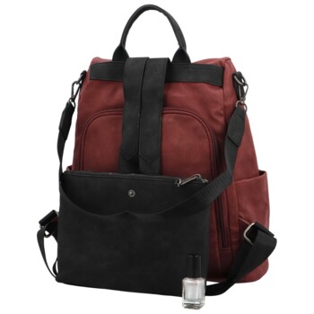 Dámsky kabelko/batoh vínový - Coveri Lampros