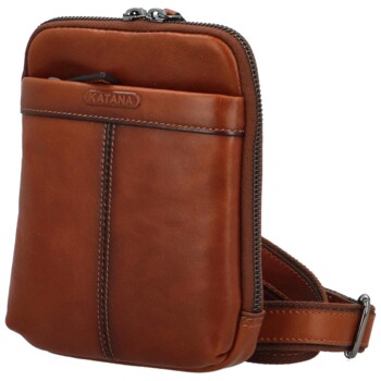 Pánska kožená crossbody hnedá - Katana Sillke
