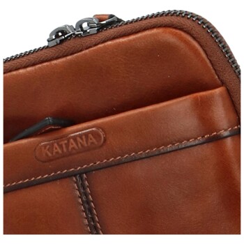 Pánska kožená crossbody hnedá - Katana Sillke