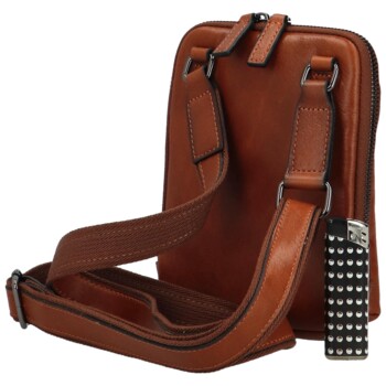 Pánska kožená crossbody hnedá - Katana Sillke