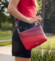 Dámska crossbody kabelka červená - Vuch Coalie Striped Red