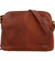 Kožená crossbody taška svetlohnedá - SendiDesign Vereno