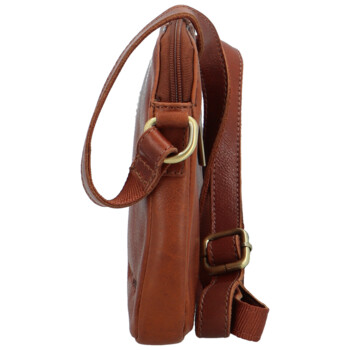 Kožená crossbody taška svetlohnedá - SendiDesign Vereno