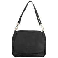 Štýlová dámska kožená crossbody kabelka Dawn, čierna