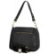Štýlová dámska kožená crossbody kabelka Dawn, čierna