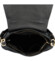 Štýlová dámska kožená crossbody kabelka Dawn, čierna