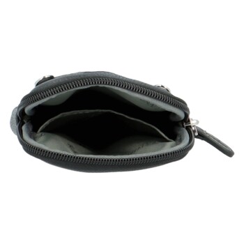 Dámske kožené crossbody vrecko čierne - Katana Soffix