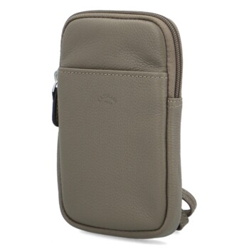Dámske kožené crossbody vrecko sivé - Katana Soffix