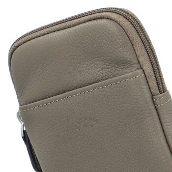 Dámske kožené crossbody vrecko sivé - Katana Soffix