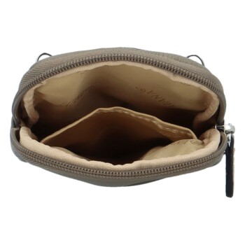 Dámske kožené crossbody vrecko sivé - Katana Soffix