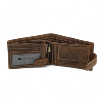 Pánska kožená peňaženka hnedá - Diviley Kostas Kapr