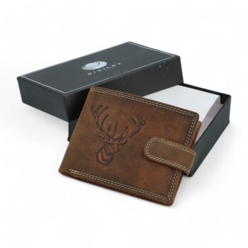 Pánska kožená peňaženka hnedá - Diviley Kostas Jelen 1