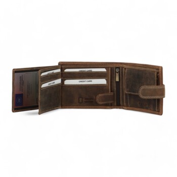 Pánska kožená peňaženka hnedá - Diviley Kostas Jelen 1