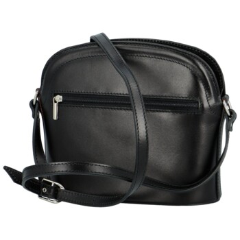 Dámska kožená crossbody kabelka čierna - Delami Imotey