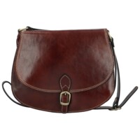 Dámska kožená crossbody tmavohnedá - Delami Kaylita