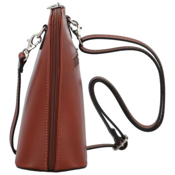Dámska kožená crossbody hnedá - Delami Jaime