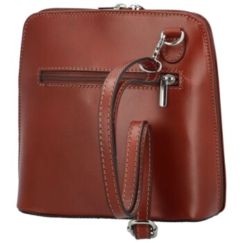 Dámska kožená crossbody hnedá - Delami Jaime