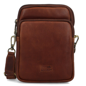 Pánske kožené crossbody vrecko svetlohnedé - SendiDesign Huron