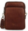 Pánske kožené crossbody vrecko svetlohnedé - SendiDesign Huron