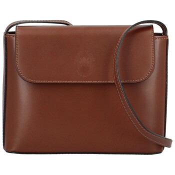 Dámska kožená crossbody kabelka hnedá - Delami Walli